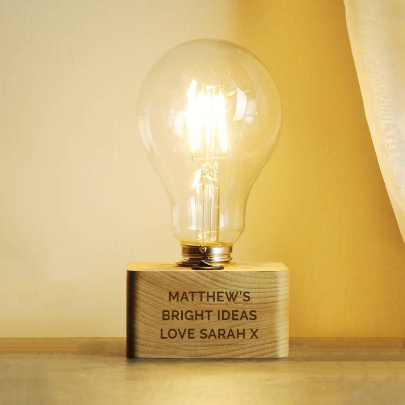 Personalised Message LED Bulb Table Lamp