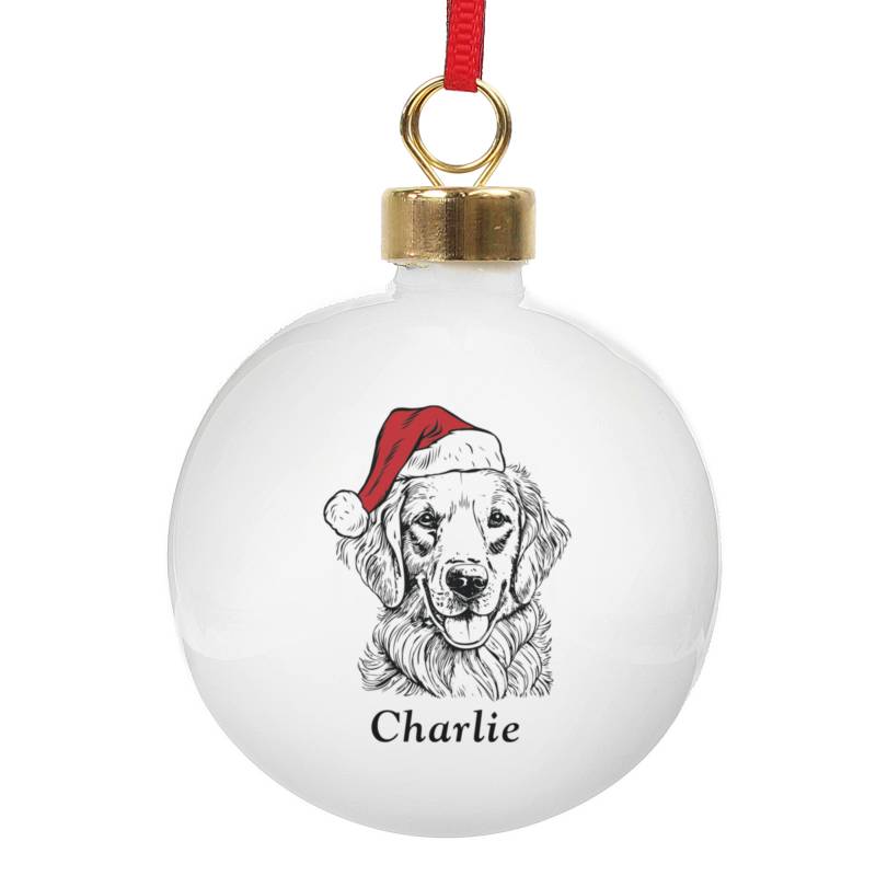 Personalised Dog Breed Christmas Bauble