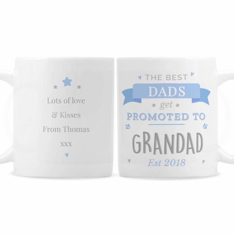 Personalised Blue Promoted to Mug